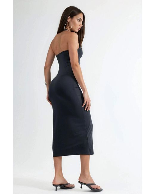 Hiccup Blue Halter Neck Midi Bodycon Dress