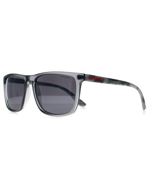 Superdry Shockwave 113 Mat Kristal Donkergrijs Vervaagde Kristalgrijze Zonnebril in het Gray voor heren