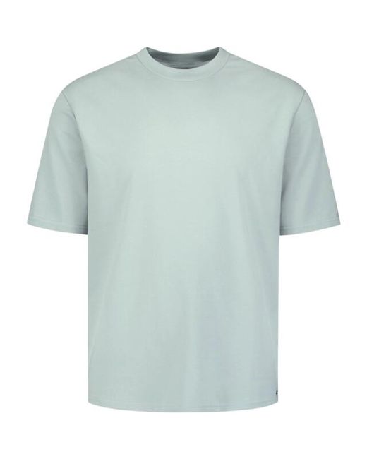 No Excess T-Shirt Crewneck Solid Basic Stretc Smoke in het Blue voor heren