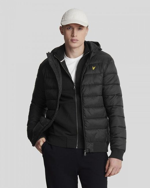 Lyle & Scott Black Wadded Jacket Jet Nylon for men