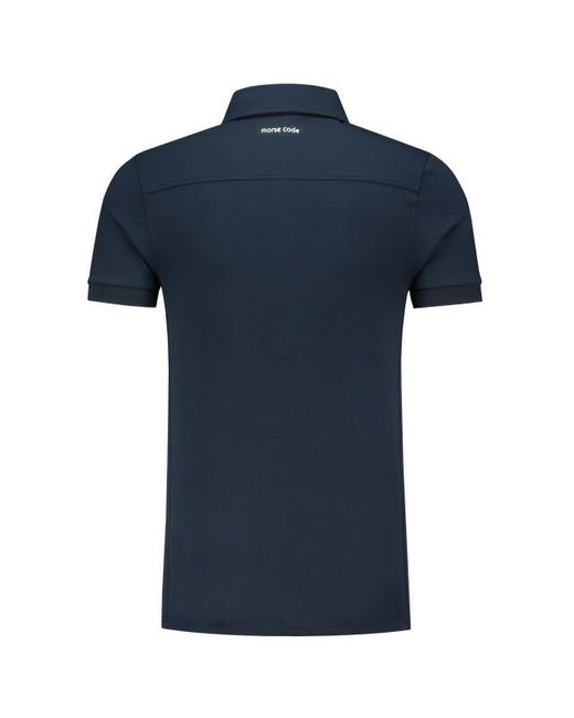 MORSE CODE Polo Donker in het Blue voor heren