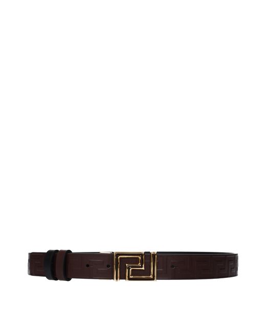 Versace Leren Regular Riem in het Multicolor