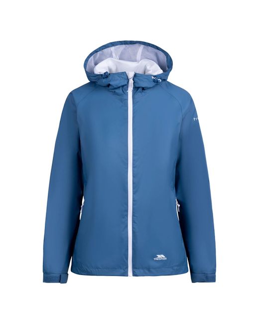 Trespass Blue Ladies Tayah Ii Waterproof Jacket (Coastal)