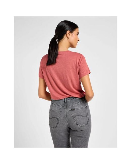 Lee Jeans T-Sihrt in het Red