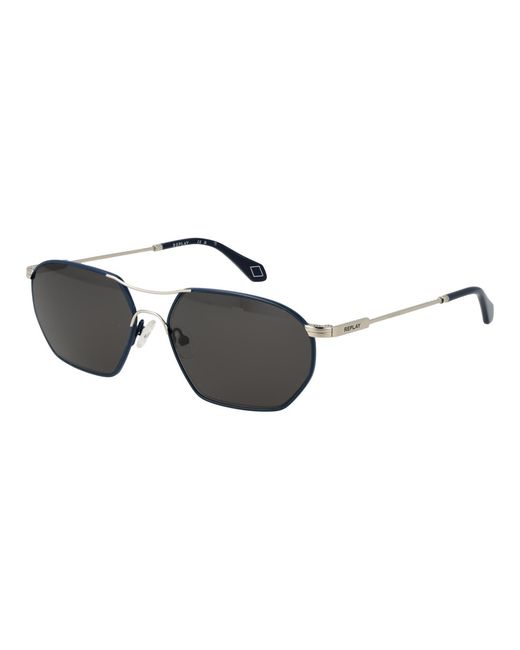 Replay Black Metal Sunglasses for men