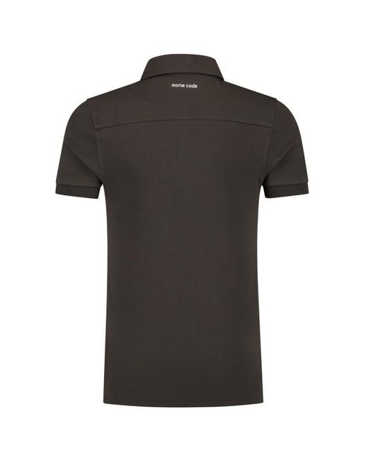 MORSE CODE Polo in het Black voor heren