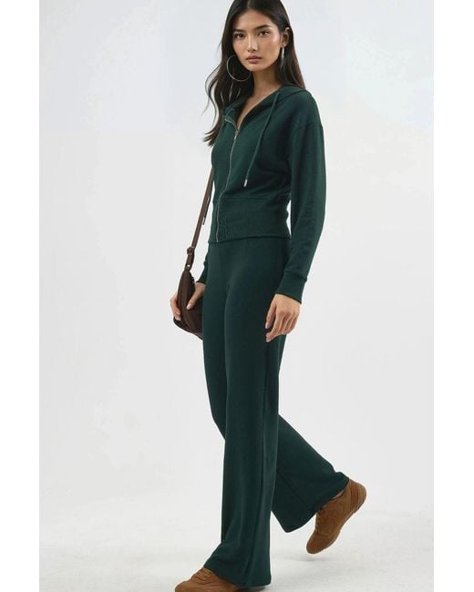 Busem Green High Waist Pull-On Straight Leg Pants