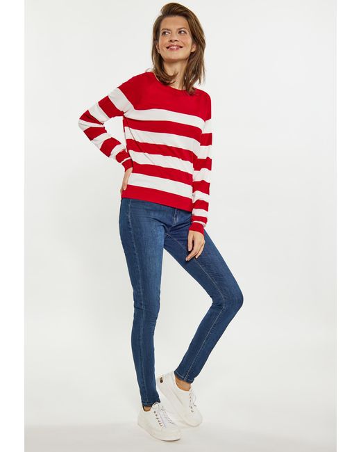 Usha Jumper Rood Wit in het Red