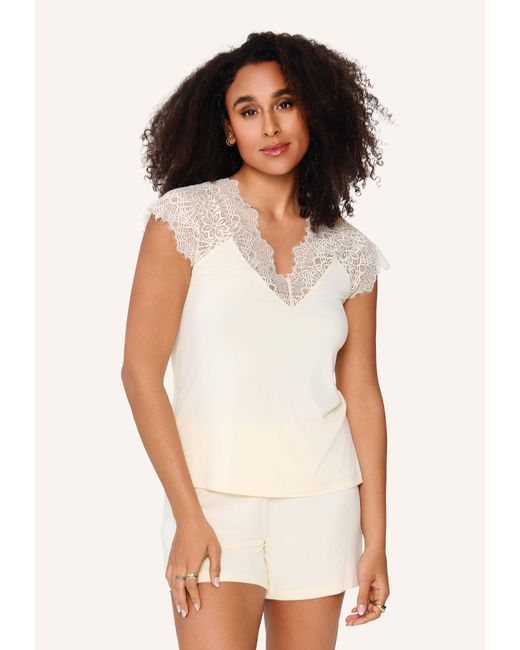 Lingadore Shortama Set in het Natural