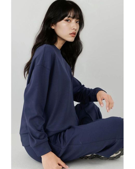 Hiccup Blue Modal Touch Basic Sweatshirt