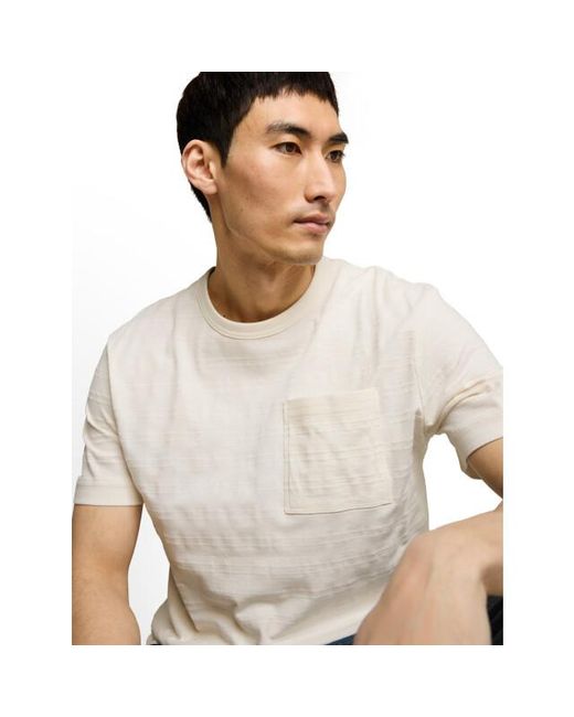 Tom Tailor Striped Structured T-Shirt in het White voor heren