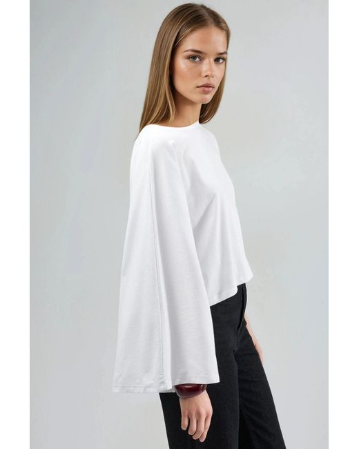 Busem Losse Fit Bootneck Blouse in het White
