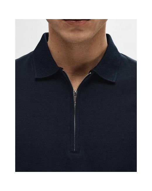 SELECTED Polo 16079026 in het Blue voor heren