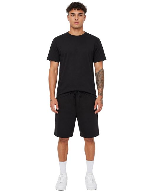 Kruze By Enzo Black T-Shirt And Shorts Set for men