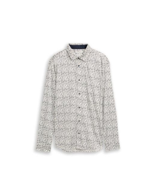 Tom Tailor Stretch Shirt in het Gray voor heren