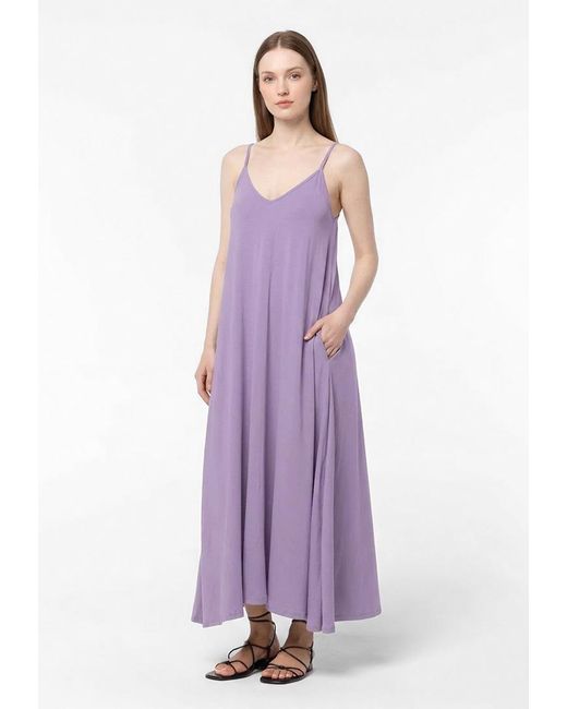 Basiclo Chloe Long Dress in het Purple