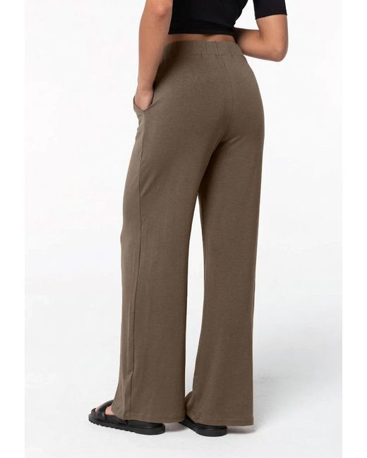 Basiclo Long Viscose Pants Khaki in het Green