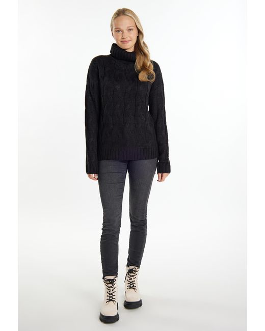 myMo Black Strickpullover Damen