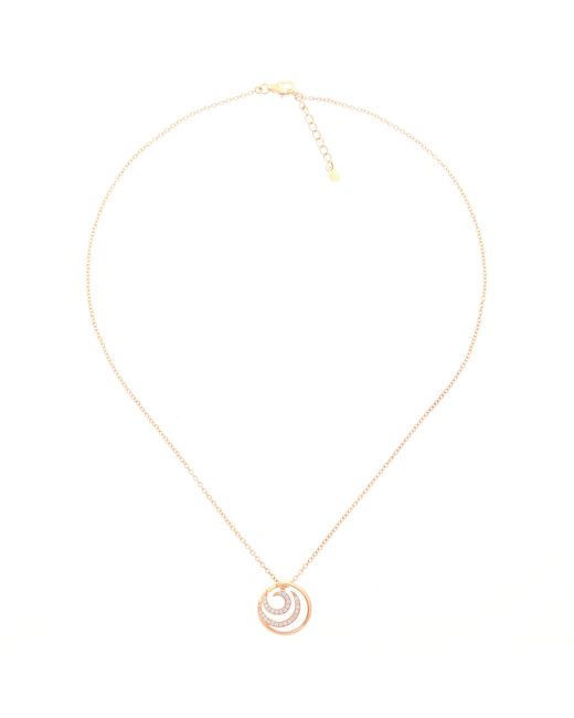 Orphelia Metallic 'Elaine' 925 Sterling Set: Chain-Pendant + Earrings