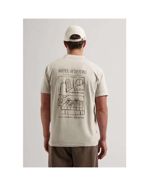 Dstrezzed Ds Nickolas Graphic Tee in het Natural voor heren