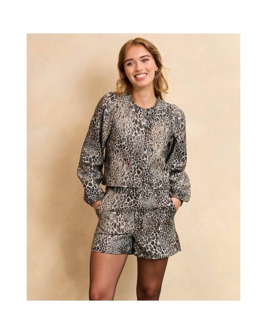 Lofty Manner Blouse Hedda Dessin in het Black