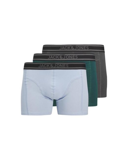 Jack & Jones Jacaiden Solid Trunks 3 Pack Sn Dessin in het Gray voor heren