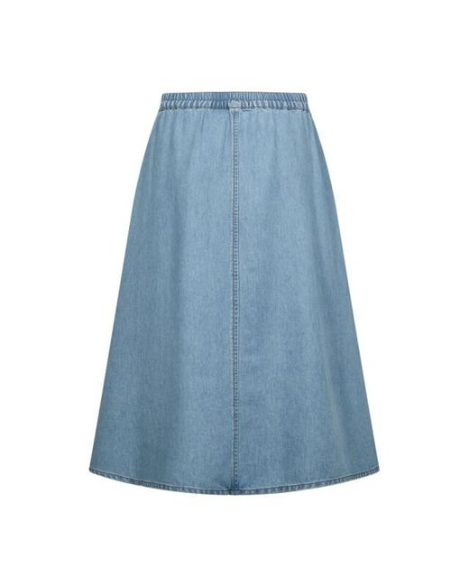 Freequent Milo Skirt 208292 Light Denim in het Blue