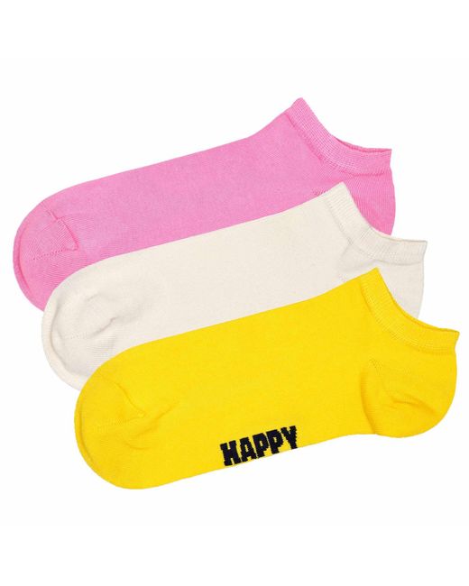 Happy Socks 3-Pack Low Sokken in het Pink