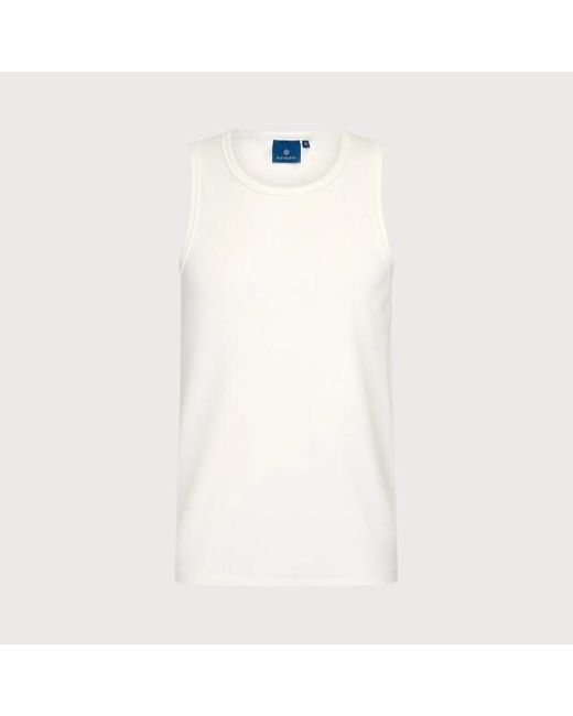BLUE INDUSTRY Het Uni Singlet in het White voor heren
