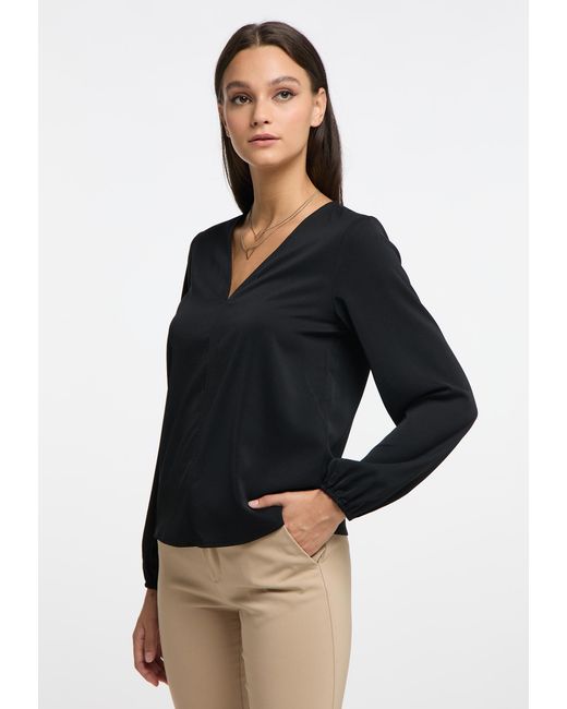 RISA Klassieke Blouse Met Lange Mouwen Lymoa in het Black