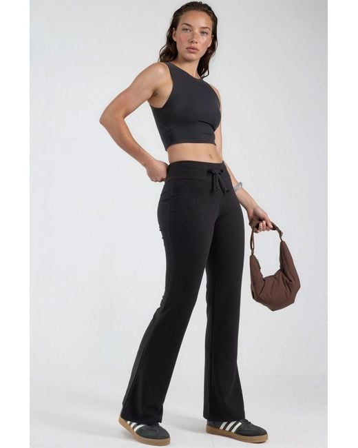Busem Elastische Taille Flared Leg Broek in het Blue