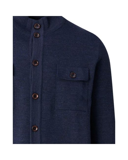 Campbell Hellister Cardigan in het Blue voor heren