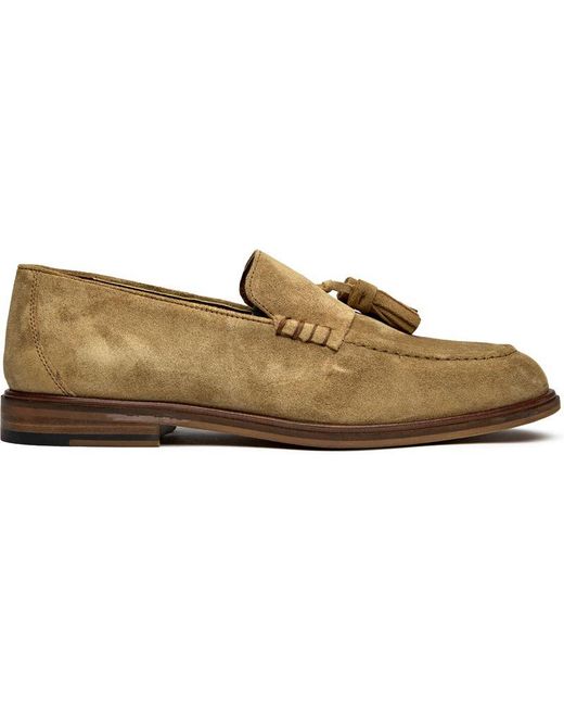 Walk London Natural Putney Tassel Shoes for men