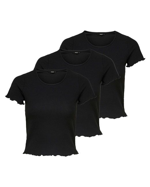 ONLY T-Shirt in het Black