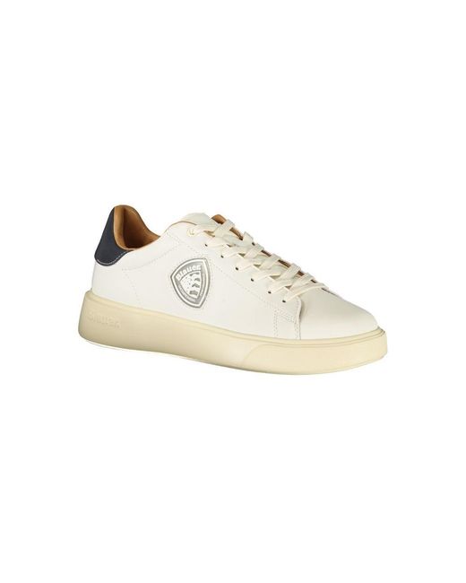 Blauer Witte Polyester Sneakers in het White voor heren