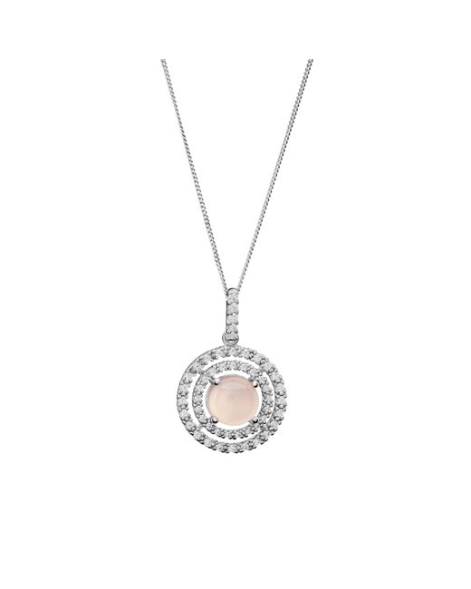 Orphelia Metallic 'Rivera' 925 Sterling Set: Chain-Pendant + Earrings