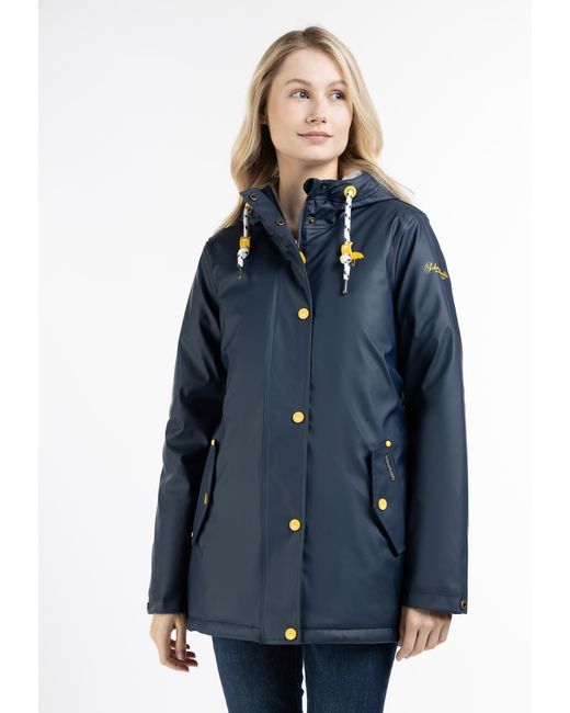 Schmuddelwedda Gewatteerd Regenjack Stormwolk Marine in het Blue