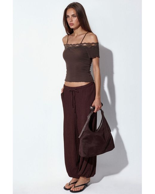 Busem Black Ribbed Cotton Square-Neck Cami Top