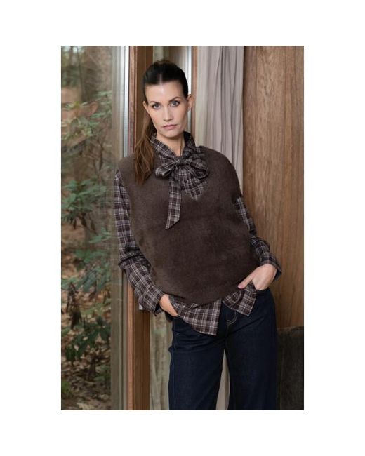 Maicazz Volterra Fa26.20.515 Blouse Check in het Brown