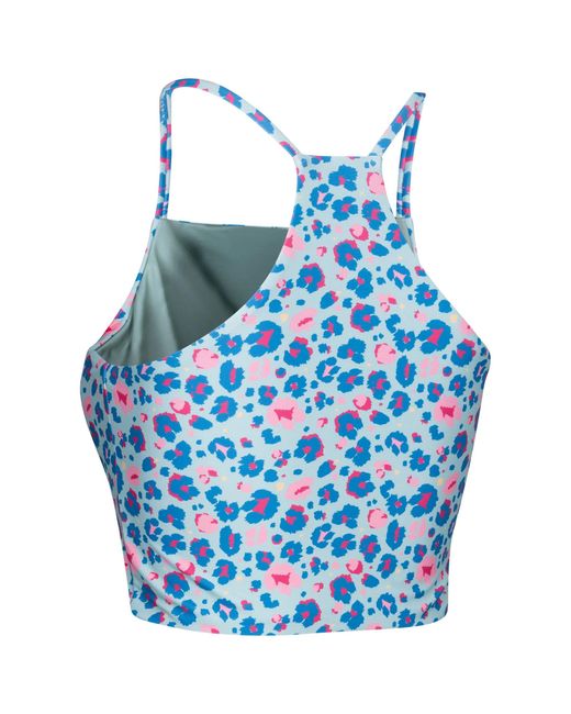 Trespass Blue Ladies Harlow Leopard Print Swim Top (Light Sage)