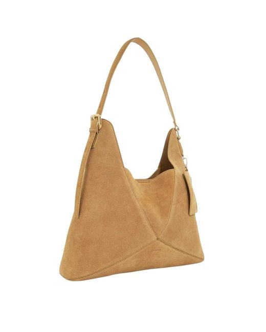 Dune Brown Schultertasche, Wildleder (Hellbraun)