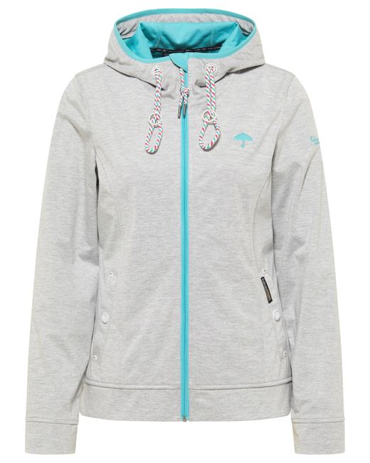 Schmuddelwedda Functionele Jas Dames Licht Grijs Gem in het Blue