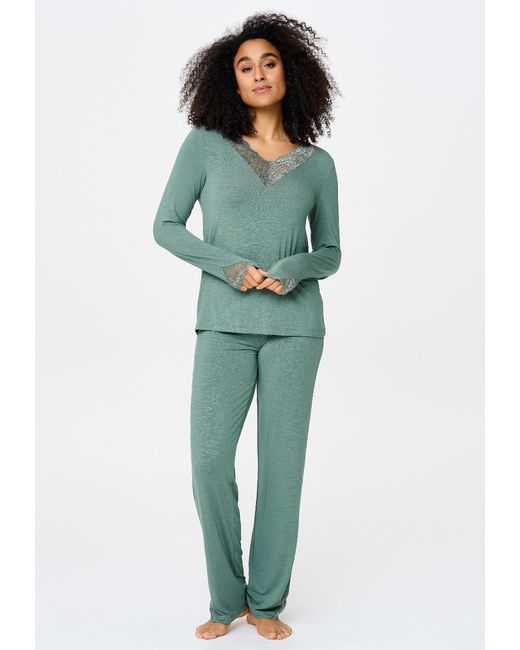 Lingadore Top & Long Pants in het Green