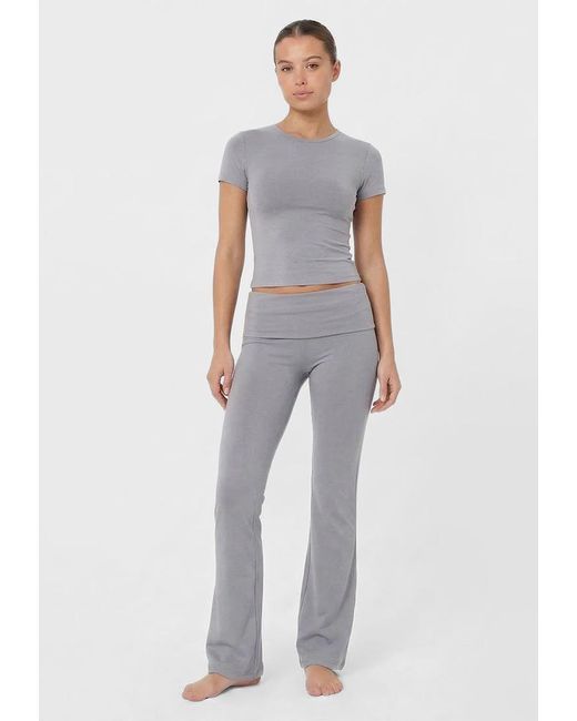 Basiclo Fold Over Pants in het Gray