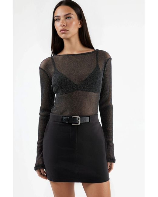 Hiccup Black Bengalin Mini Skort (Without Belt)