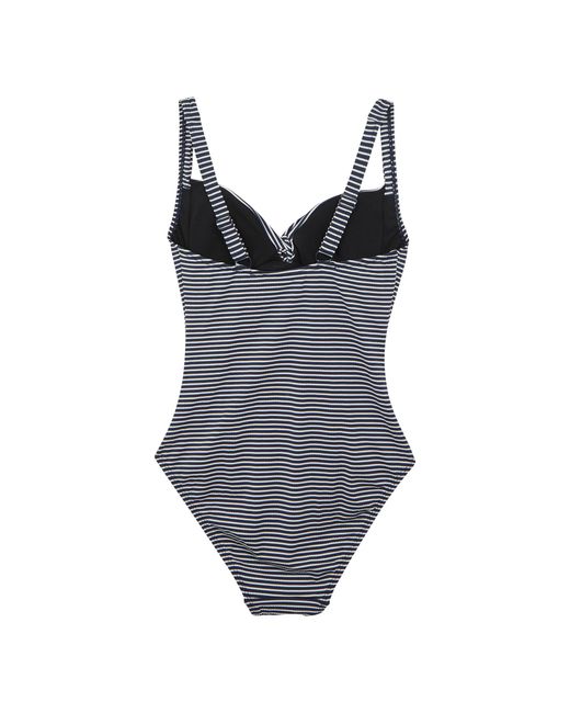 Regatta Stripe Seersucker Tummy Control One Piece Zwempak (marine / Wit) in het Gray