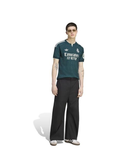 Adidas Real A Jsy Wedstrijdshirt Korte Mouw Replica Voetbal in het Green voor heren
