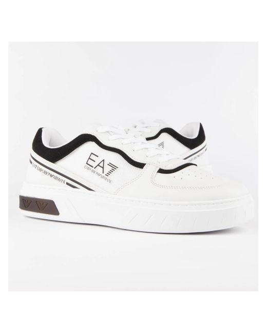 EA7 Herensneakers Met Patch in het White voor heren