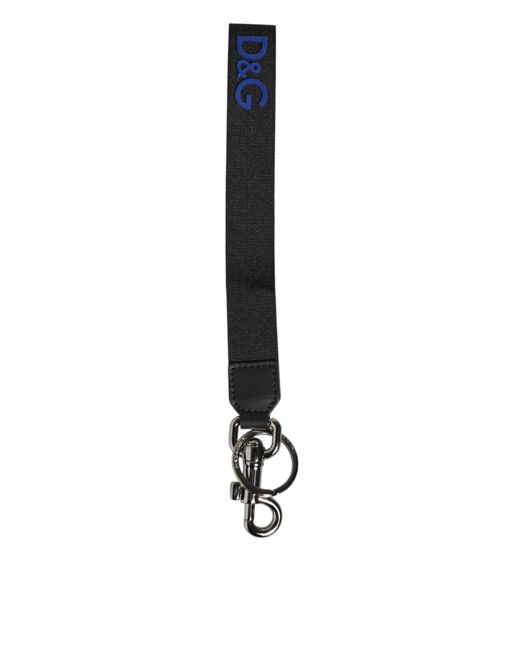 Dolce & Gabbana White Dg Logo Brass Holder Keychain Keyring for men