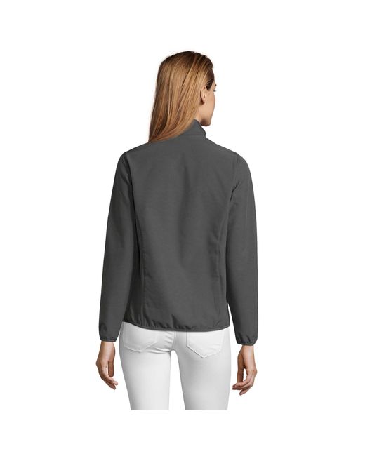 Sol's Radian Soft Shell Jacket Grijs Effen) in het Black